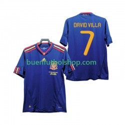 Camiseta de Fútbol España DAVID VILLA 7 Retro 2010 Segunda Equipación Manga Corta Hombre Camiseta de Fútbol España DAVID VILLA 7 Retro 2010 Segunda Equipación Manga Corta Hombre