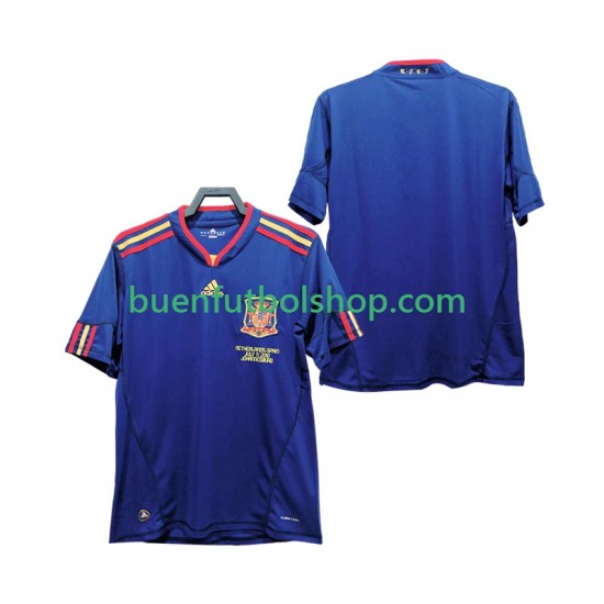 Camiseta de Fútbol España Retro 2010 Segunda Equipación Manga Corta Hombre