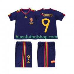 Camiseta de Fútbol España TORRES 9 Retro 2010 Segunda Equipación Manga Corta Niño