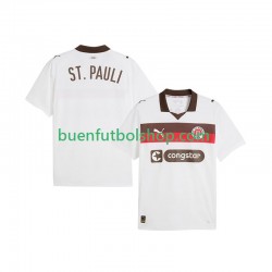 Camiseta de Fútbol St. Pauli 2025-2026 Segunda Equipación Manga Corta Hombre