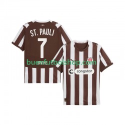 Camiseta de Fútbol St. Pauli Jackson Irvine 7 2025-2026 Primera Equipación Manga Corta Hombre