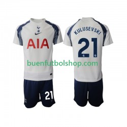 Camiseta de Fútbol Tottenham Hotspur Kulusevski 21 2025-2026 Primera Equipación Manga Corta Niño