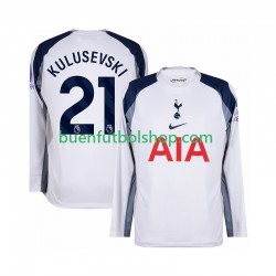 Camiseta de Fútbol Tottenham Hotspur Kulusevski 21 2025-2026 Primera Equipación Manga Larga Hombre