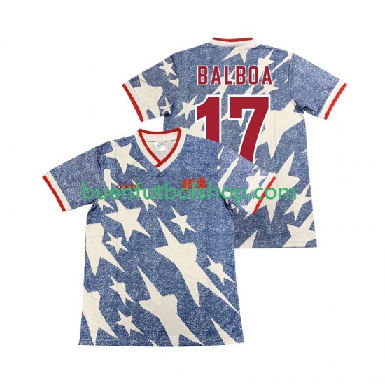 Camiseta de Fútbol Estados Unidos BALBOA 17 Retro 1994 Segunda Equipación Manga Corta Hombre
