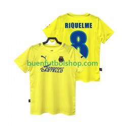 Camiseta de Fútbol Villarreal CF RIQUELME 8 Retro 2005 2006 Primera Equipación Manga Corta Hombre