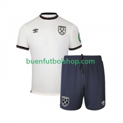 Camiseta de Fútbol West Ham United 2025-2026 Segunda Equipación Manga Corta Niño