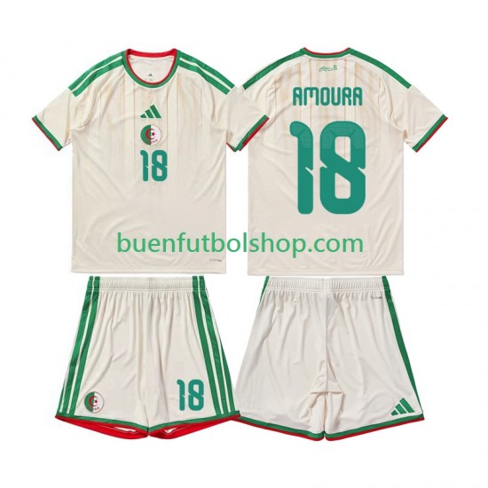 Camiseta de Fútbol Argelia Mohamed Amoura 18 2026 Primera Equipación Manga Corta Niño