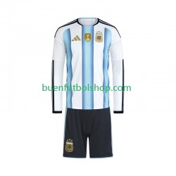 Camiseta de Fútbol Argentina World Cup 2026 Primera Equipación Manga Larga Niño