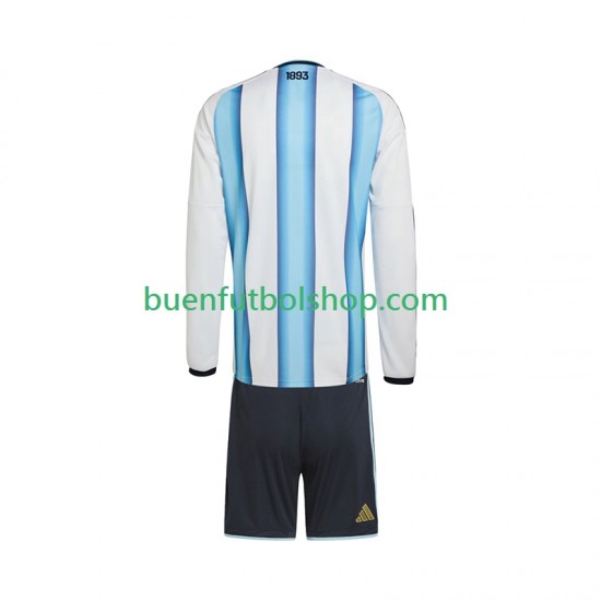 Camiseta de Fútbol Argentina World Cup 2026 Primera Equipación Manga Larga Niño