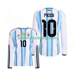 Camiseta de Fútbol Argentina Lionel Messi 10 World Cup 2026 Primera Equipación Manga Larga Hombre