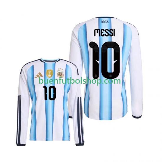 Camiseta de Fútbol Argentina Lionel Messi 10 World Cup 2026 Primera Equipación Manga Larga Hombre