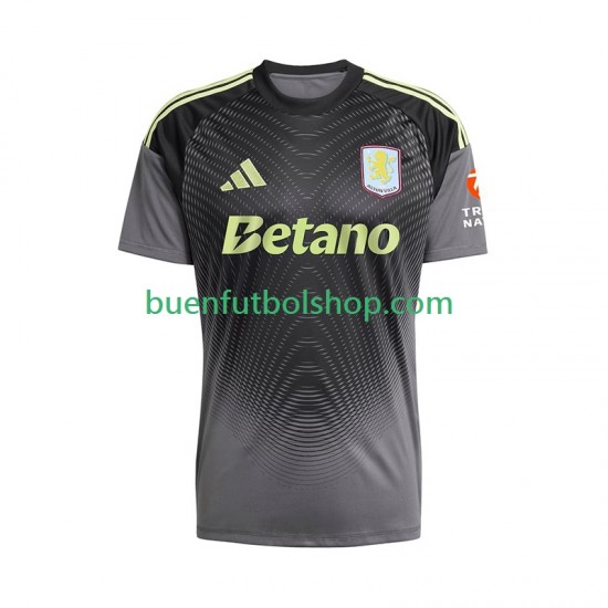 Camiseta de Fútbol Aston Villa Portero 2025-2026 Primera Equipación Manga Corta Hombre