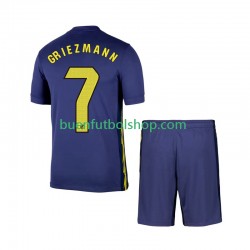 Camiseta de Fútbol Atlético Madrid Antoine Griezmann 7 2025-2026 Segunda Equipación Manga Corta Niño