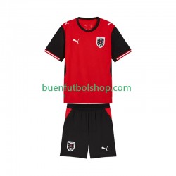 Camiseta de Fútbol Austria World Cup 2026 Primera Equipación Manga Corta Niño