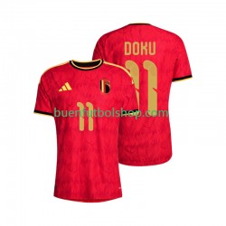 Camiseta de Fútbol Bélgica Jeremy Doku 11 World Cup 2026 Primera Equipación Manga Corta Hombre