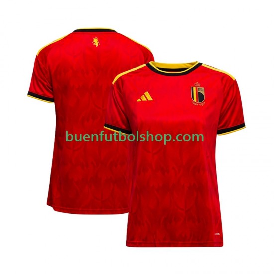 Camiseta de Fútbol Bélgica World Cup 2026 Primera Equipación Manga Corta para Mujer