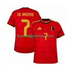 Camiseta de Fútbol Bélgica de bruyne 7 World Cup 2026 Primera Equipación Manga Corta Hombre