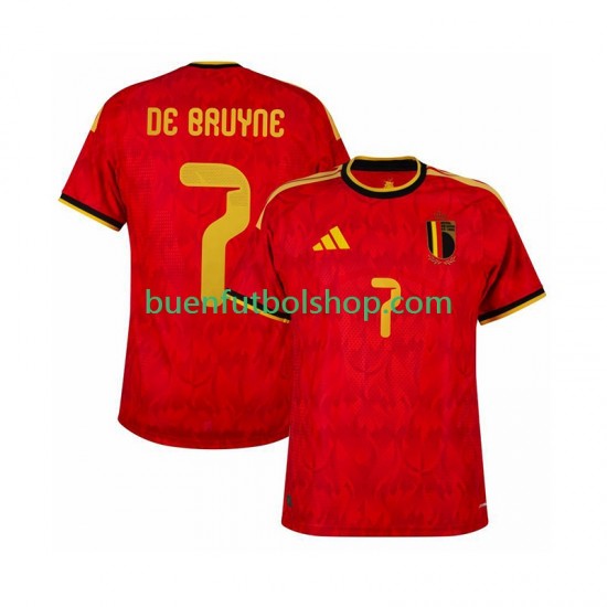 Camiseta de Fútbol Bélgica de bruyne 7 World Cup 2026 Primera Equipación Manga Corta Hombre