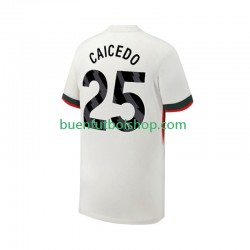 Camiseta de Fútbol Chelsea Moises Caicedo 25 2025-2026 Segunda Equipación Manga Corta Hombre