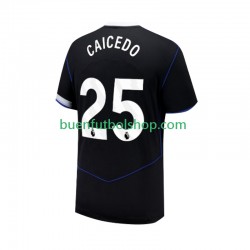 Camiseta de Fútbol Chelsea Moises Caicedo 25 2025-2026 Tercera Equipación Manga Corta Hombre