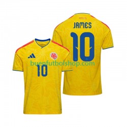 Camiseta de Fútbol Colombia James Rodriguez 10 World Cup 2026 Primera Equipación Manga Corta Hombre