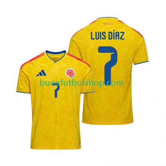 Camiseta de Fútbol Colombia Luis Diaz 7 World Cup 2026 Primera Equipación Manga Corta Hombre