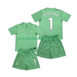Camiseta de Fútbol Everton Portero Pickford 1 2025-2026 Primera Equipación Manga Corta Niño