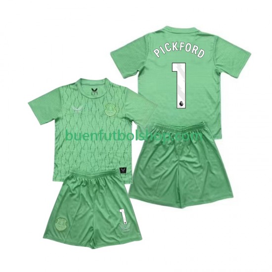 Camiseta de Fútbol Everton Portero Pickford 1 2025-2026 Primera Equipación Manga Corta Niño