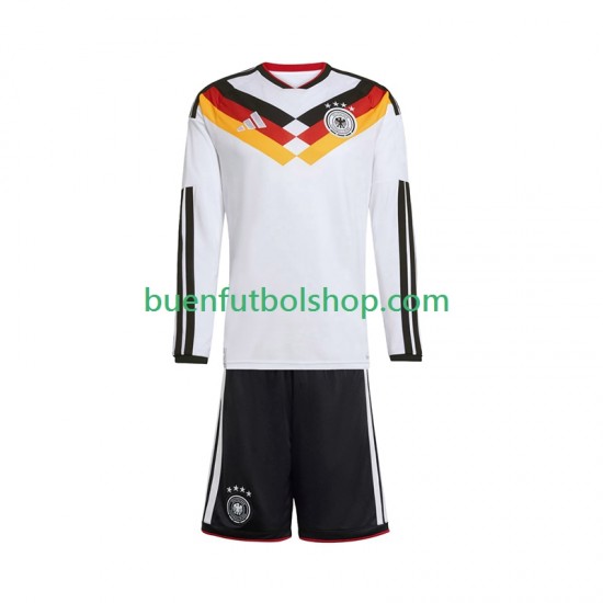 Camiseta de Fútbol Alemania World Cup 2026 Primera Equipación Manga Larga Niño