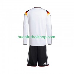 Camiseta de Fútbol Alemania World Cup 2026 Primera Equipación Manga Larga Niño