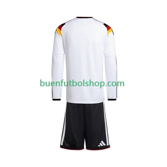 Camiseta de Fútbol Alemania World Cup 2026 Primera Equipación Manga Larga Niño