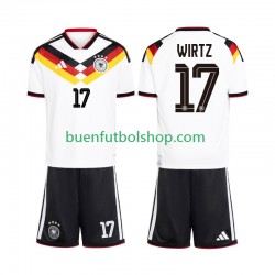 Camiseta de Fútbol Alemania Florian Wirtz 17 World Cup 2026 Primera Equipación Manga Corta Niño