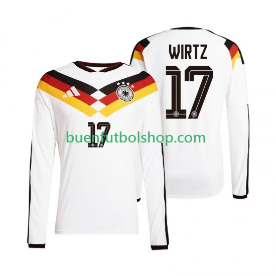 Camiseta de Fútbol Alemania Florian Wirtz 17 World Cup 2026 Primera Equipación Manga Larga Hombre