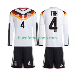 Camiseta de Fútbol Alemania Jonathan Tah 4 World Cup 2026 Primera Equipación Manga Larga Niño