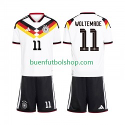Camiseta de Fútbol Alemania Woltemade 11 World Cup 2026 Primera Equipación Manga Corta Niño