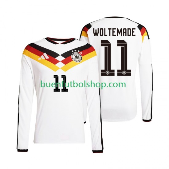 Camiseta de Fútbol Alemania Woltemade 11 World Cup 2026 Primera Equipación Manga Larga Hombre