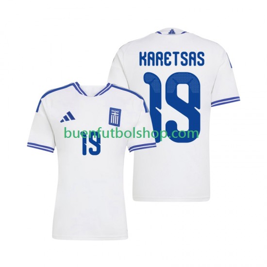 Camiseta de Fútbol Grecia Konstantinos Karetsas 19 2026 Primera Equipación Manga Corta Hombre
