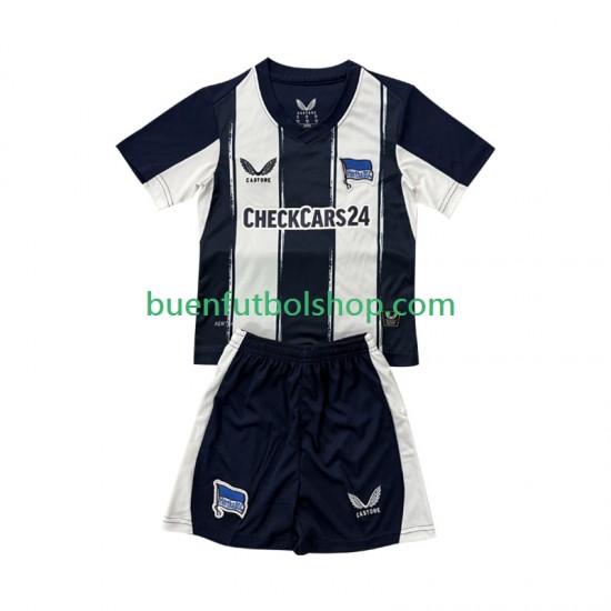 Camiseta de Fútbol Hertha BSC 2025-2026 Primera Equipación Manga Corta Niño