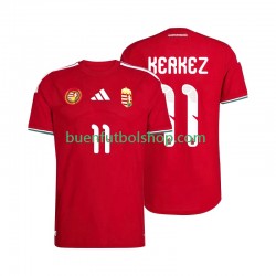Camiseta de Fútbol Hungría Kerkez 11 World Cup 2026 Primera Equipación Manga Corta Hombre