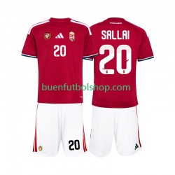 Camiseta de Fútbol Hungría Sallai 20 World Cup 2026 Primera Equipación Manga Corta Niño
