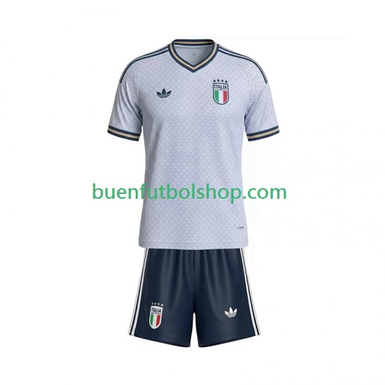Camiseta de Fútbol Italia 2026 Segunda Equipación Manga Corta Niño