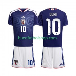 Camiseta de Fútbol Japón Ritsu Doan 10 World Cup 2026 Primera Equipación Manga Corta Niño