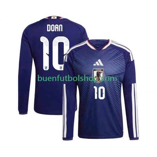 Camiseta de Fútbol Japón Ritsu Doan 10 World Cup 2026 Primera Equipación Manga Larga Hombre