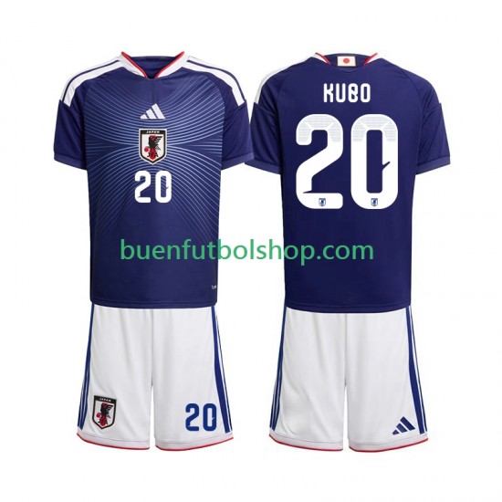 Camiseta de Fútbol Japón Kubo 20 World Cup 2026 Primera Equipación Manga Corta Niño