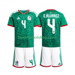 Camiseta de Fútbol México Edson Alvarez 4 World Cup 2026 Primera Equipación Manga Corta Niño