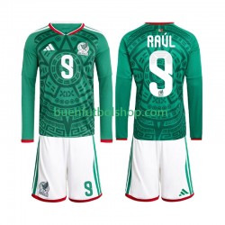 Camiseta de Fútbol México Raul Jimenez 9 World Cup 2026 Primera Equipación Manga Larga Niño