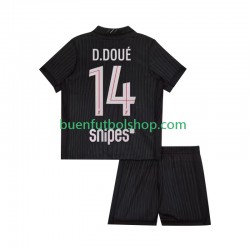 Camiseta de Fútbol Paris Saint-Germain Desire Doue 14 2025-2026 Cuarta Equipación Manga Corta Niño