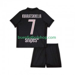 Camiseta de Fútbol Paris Saint-Germain Khvicha Kvaratskhelia 7 2025-2026 Cuarta Equipación Manga Corta Niño