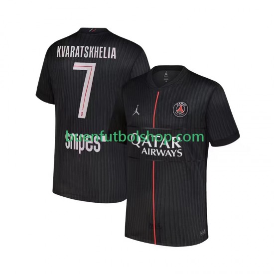 Camiseta de Fútbol Paris Saint-Germain Khvicha Kvaratskhelia 7 2025-2026 Cuarta Equipación Manga Corta Hombre