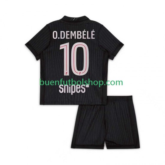 Camiseta de Fútbol Paris Saint-Germain Ousmane Dembele 10 2025-2026 Cuarta Equipación Manga Corta Niño